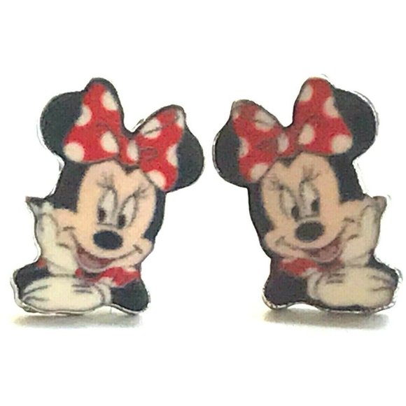 Vintage Disney Minnie Mouse Earrings Post Pierced Disneyana - Picture 5 of 7